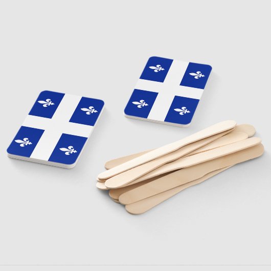 Patriotisches Set der Fans mit der Flagge Quebec Fächer (Non-assembled)