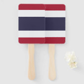 Patriotisches Set Handfächer mit Flagge Thailands (Vorne und Hinten)