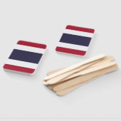 Patriotisches Set Handfächer mit Flagge Thailands (Non-assembled)