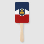 Patriotisches Set Handfächer mit Flagge von Utah (Rückseite)