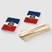 Patriotisches Set Handfächer mit Flagge von Utah (Non-assembled)