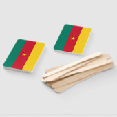 Patriotisches Set von Handfans mit Kamerunafahne Fächer (Non-assembled)