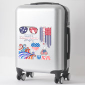 Patriotisches Set zum Unabhängigkeitstag Aufkleber (Koffer)