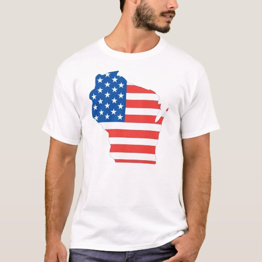 Patriotisches Shirt Wisconsins (Vorderseite)