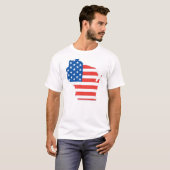 Patriotisches Shirt Wisconsins (Vorne ganz)