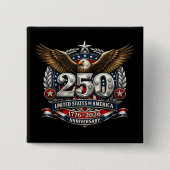 Patriotisches Silber-Semiquincentennial-Emblem Button (Vorderseite)