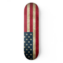 Patriotisches Skateboard mit amerikanischer Flagge