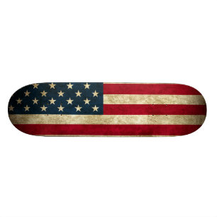 Patriotisches Skateboard mit amerikanischer Flagge