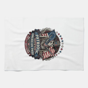 Patriotisches Skelett Cowboy Dunkler Patriot Skele Geschirrtuch