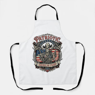 Patriotisches Skelett Cowboy Dunkler Patriot Skele Schürze