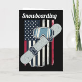 Patriotisches Snowboarden USA-Flagge & Snowboard-S Karte (Rückseite)
