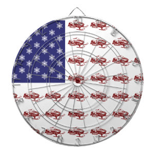 Patriotisches Snowmobiling Dartscheibe