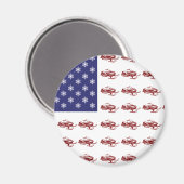 Patriotisches Snowmobiling Magnet (Vorderseite/Rückseite)