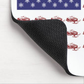 Patriotisches Snowmobiling Mousepad (Ecke)