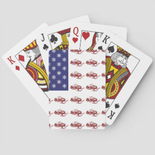 Patriotisches Snowmobiling Spielkarten