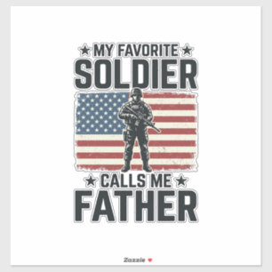 Patriotisches Soldat Vater Vintage Vector Shirt De Aufkleber