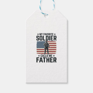 Patriotisches Soldat Vater Vintage Vector Shirt De Geschenkanhänger