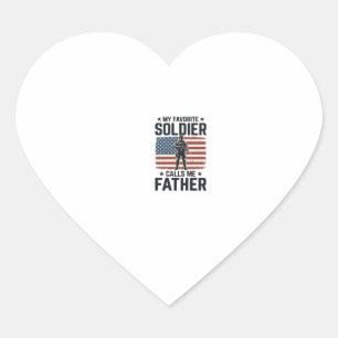 Patriotisches Soldat Vater Vintage Vector Shirt De Herz-Aufkleber