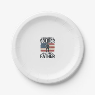 Patriotisches Soldat Vater Vintage Vector Shirt De Pappteller