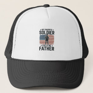 Patriotisches Soldat Vater Vintage Vector Shirt De Truckerkappe
