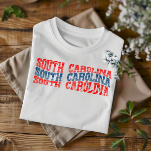 Patriotisches South Carolina Rot-Blau-Boho-T-Shirt T-Shirt