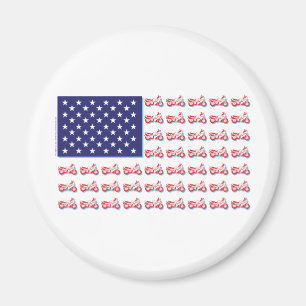 Patriotisches Sportfahrrad Magnet
