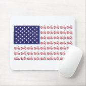 Patriotisches Sportfahrrad Mousepad (Mit Mouse)