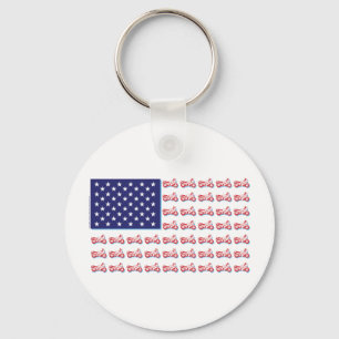 Patriotisches Sportfahrrad Schlüsselanhänger