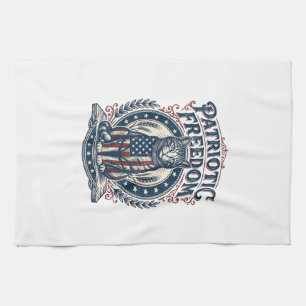 Patriotisches Stallkatze Vektorgrafik T-Shirt_1 Geschirrtuch