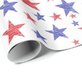 Patriotisches Stern-Packpapier Geschenkpapier (Rolleneckpunkt)