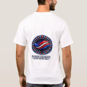 Patriotisches Sterne-Kreis-Flaggen-Emblem-Shirt –  T-Shirt (Rückseite)