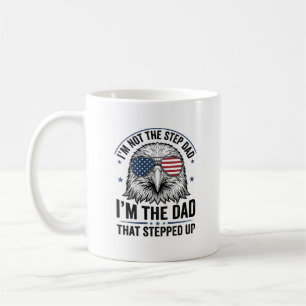 Patriotisches Stiefvater-Adler-Vintage-Shirt-Desig Kaffeetasse