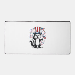 Patriotisches Stinktier Vintage-Feuerwerk Grafik-S Schreibtischunterlage