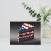 Patriotisches Stück Kuchen! Postkarte (Stehend Vorderseite)