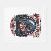 Patriotisches Sumpfmonster Old Glory Horror Monste Fleecedecke (Vorderseite (Horizontal))