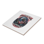 Patriotisches Sumpfmonster Old Glory Horror Monste Fliese (Seite)