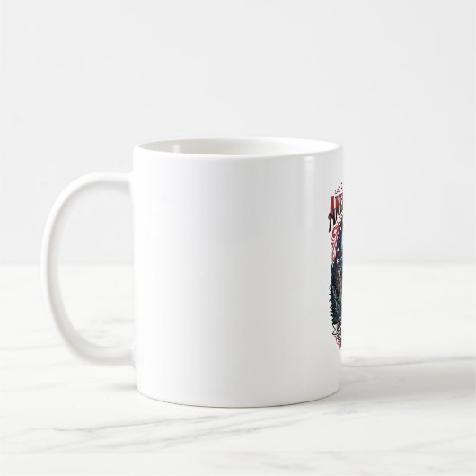 Patriotisches Sumpfmonster Old Glory Horror Monste Kaffeetasse (Links)
