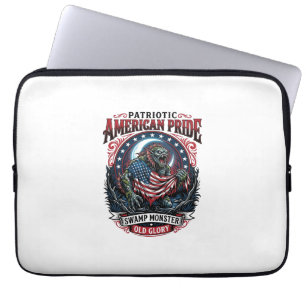 Patriotisches Sumpfmonster Old Glory Horror Monste Laptopschutzhülle