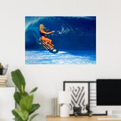 Patriotisches Surfer Girl 2 Poster (Heimbüro)
