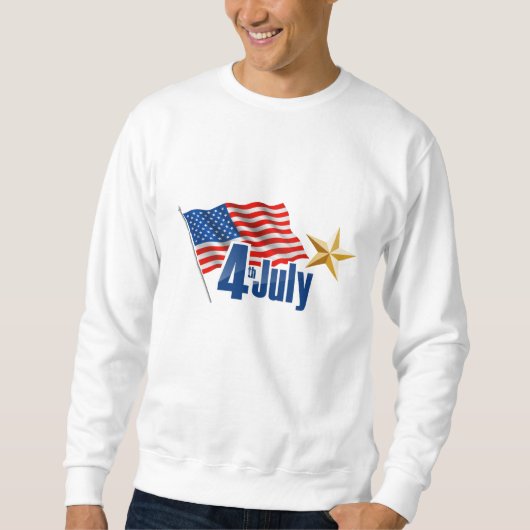 Patriotisches Sweatshirt der Männer - 4. Juli (Vorderseite)