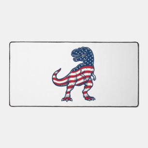 Patriotisches T-Rex Amerikanische Flagge Dinosauri Schreibtischunterlage