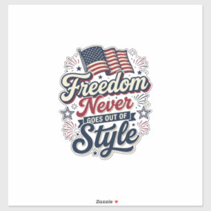 Patriotisches T-Shirt Freiheit verliert nie seinen Aufkleber