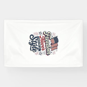 Patriotisches T-Shirt Freiheit verliert nie seinen Banner