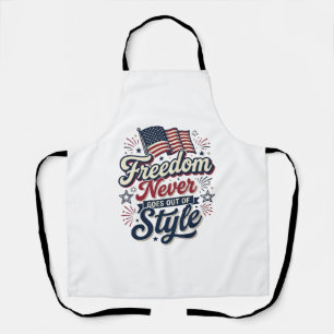 Patriotisches T-Shirt Freiheit verliert nie seinen Schürze