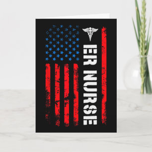 Patriotisches T-Shirt für Er-Krankenschwestern Ret Karte
