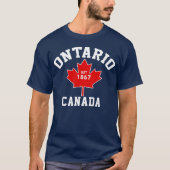 Patriotisches T-Shirt Ontarios Kanada Est.1867 (Vorderseite)