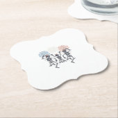 Patriotisches tanzendes Skelett-Feuerwerk Vintage- Untersetzer (angewinkelt)