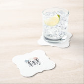 Patriotisches tanzendes Skelett-Feuerwerk Vintage- Untersetzer (Vor Ort)