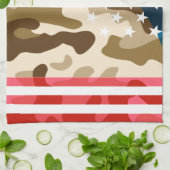 Patriotisches Tarnmuster Geschirrtuch (Gefaltet)