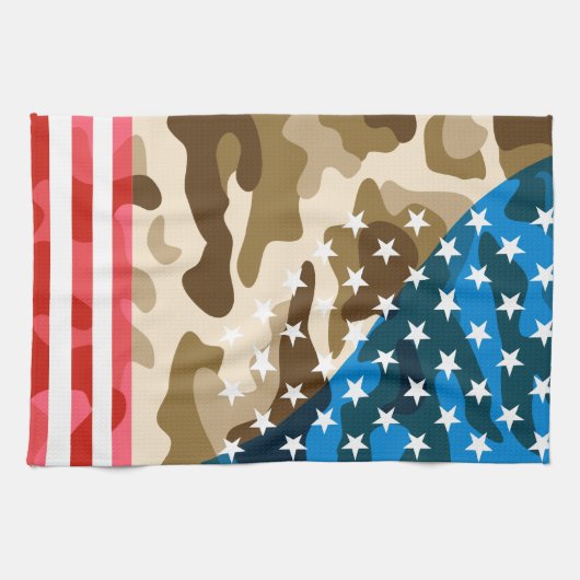 Patriotisches Tarnmuster Geschirrtuch (Horizontal)